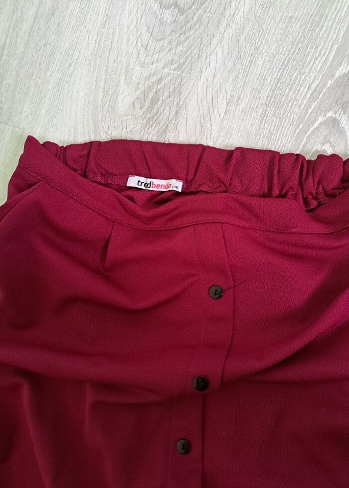 Bordo Midi Boy Etek - Görsel 3