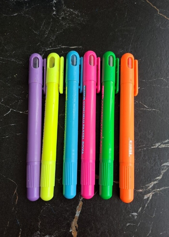 Çevirmeli Fosforlu Pastel Boya - Görsel 2