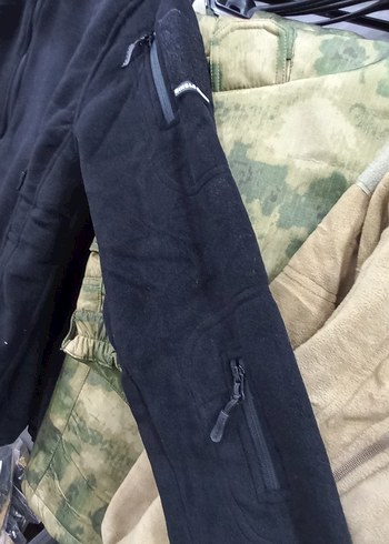 UNISEKS Haki ,SİYAH  SUTLU KAHVE (KREM)Polar Ceket. - Görsel 9