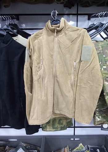 UNISEKS Haki ,SİYAH  SUTLU KAHVE (KREM)Polar Ceket. - Görsel 5