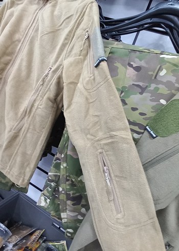 UNISEKS Haki ,SİYAH  SUTLU KAHVE (KREM)Polar Ceket. - Görsel 6