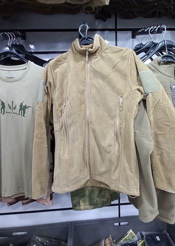 UNISEKS Haki ,SİYAH  SUTLU KAHVE (KREM)Polar Ceket. - Görsel 4