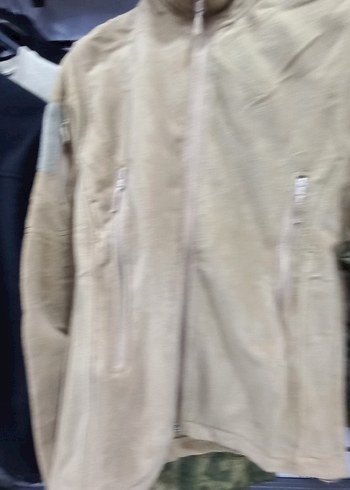 UNISEKS Haki ,SİYAH  SUTLU KAHVE (KREM)Polar Ceket. - Görsel 7