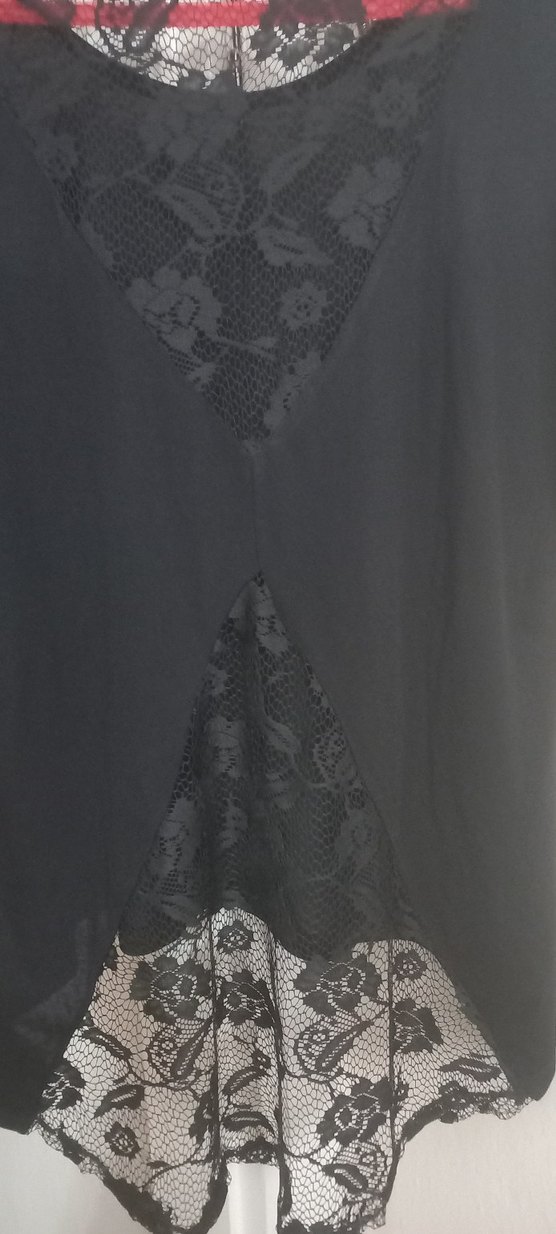 Kısa Kollu Siyah Dantel Detaylı Gömlek - Görsel 3