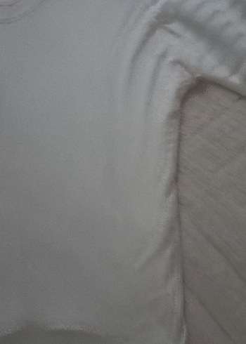 V Yaka Uzun Kollu Beyaz Kadın Tişört - Görsel 5