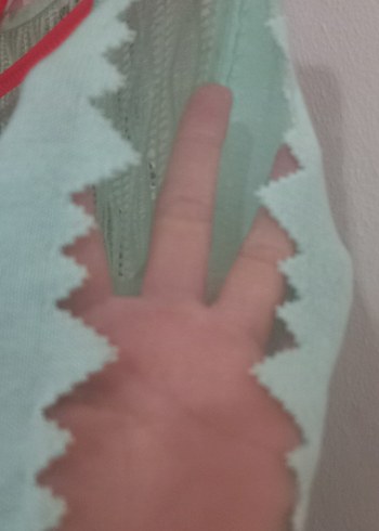 Turkuaz Örgü Triko Kadın Hırka ürün birlestirme - Görsel 4