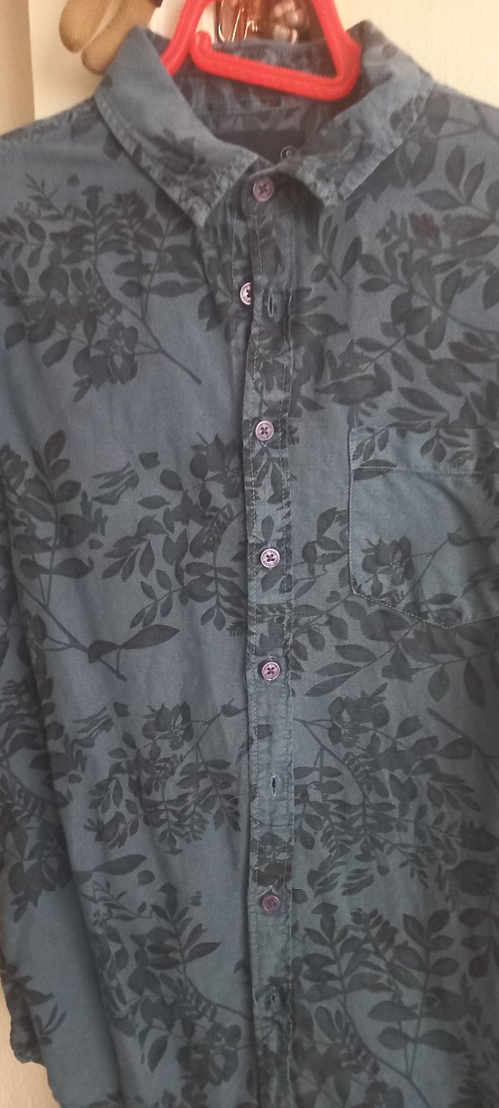 LACİVERT Desenli Uzun Kollu Erkek Gömlek - Görsel 2