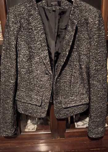 Mango Düğmeli ,kırçıllı kadın Blazer Ceket