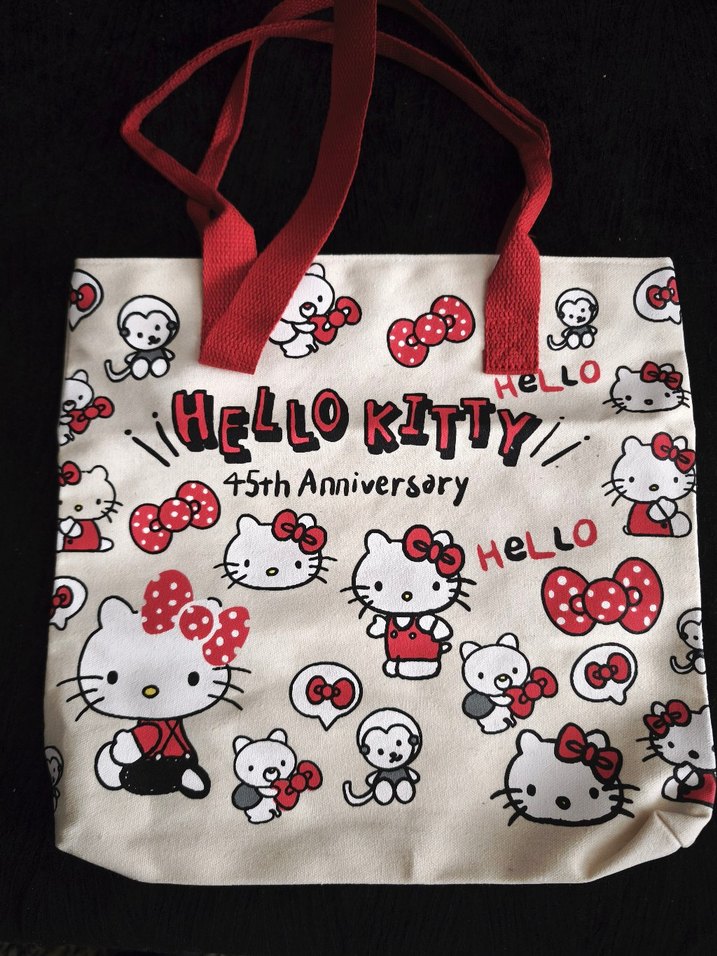 hello kity baskılı bez çanta - Görsel 2