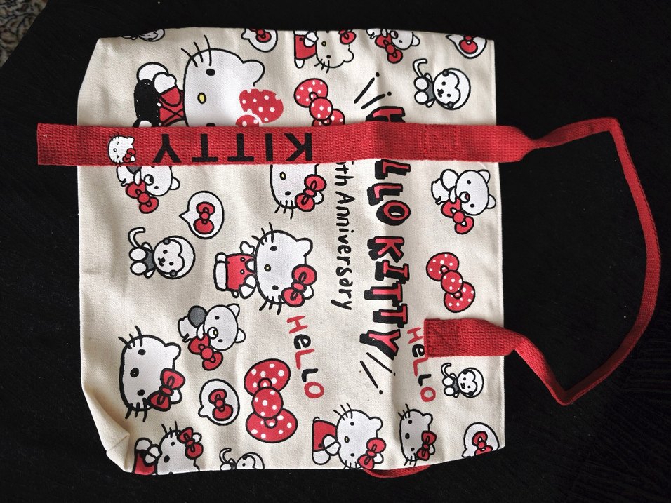 hello kity baskılı bez çanta - Görsel 3