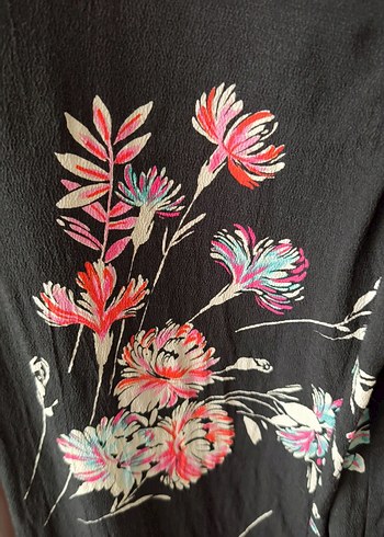 Çiçek Desenli Bol Kesim Kadın Kumaş Pantolon - Görsel 5