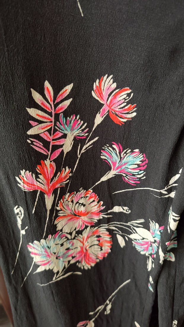 Çiçek Desenli Bol Kesim Kadın Kumaş Pantolon - Görsel 5