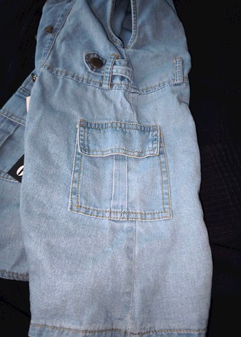 Düğmeli kot elbise - Görsel 6