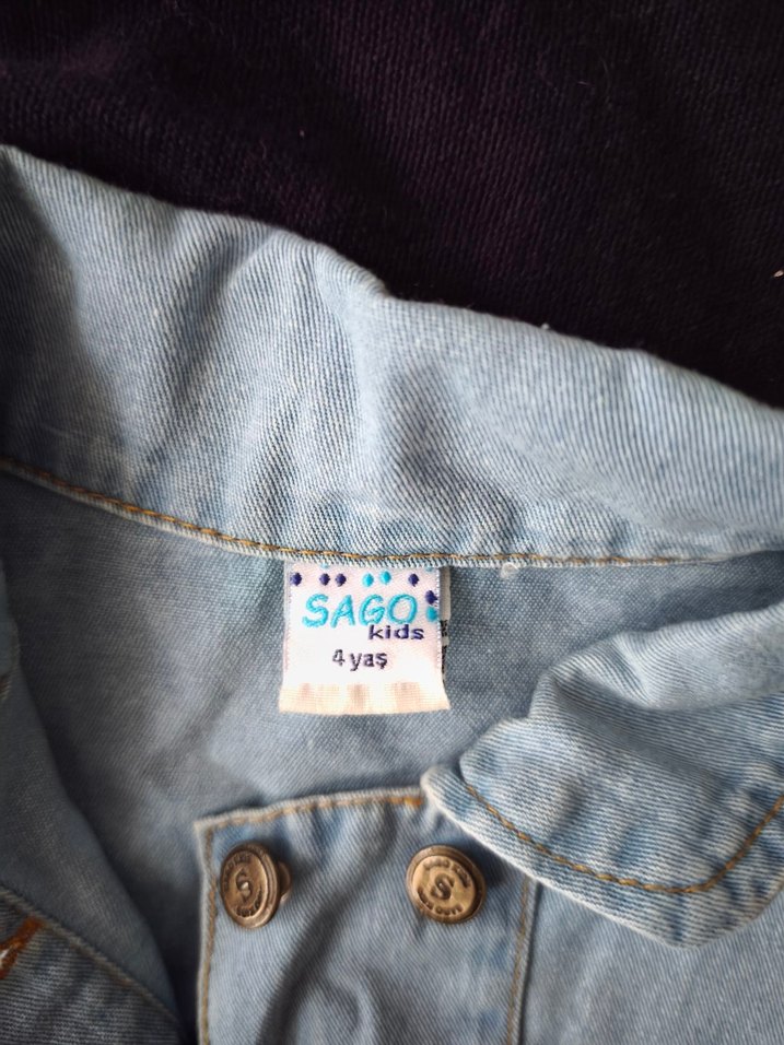 Düğmeli kot elbise - Görsel 4