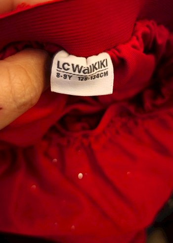 simli Kırmızı etek - Görsel 2