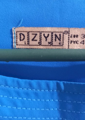 Düğmeli Mavi Midi Kadın Elbise - Görsel 3