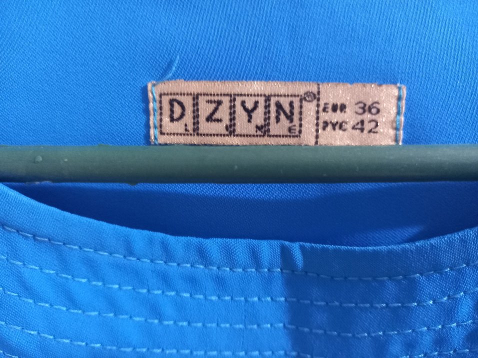 Düğmeli Mavi Midi Kadın Elbise - Görsel 3