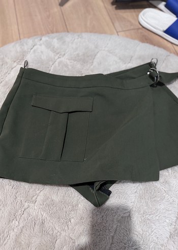 Kemerli Yeşil Mini Etek ZARA XXL