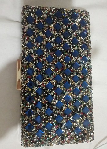 Çok Renkli İşlemeli Payetli Kadın Portföy Çanta - Görsel 2