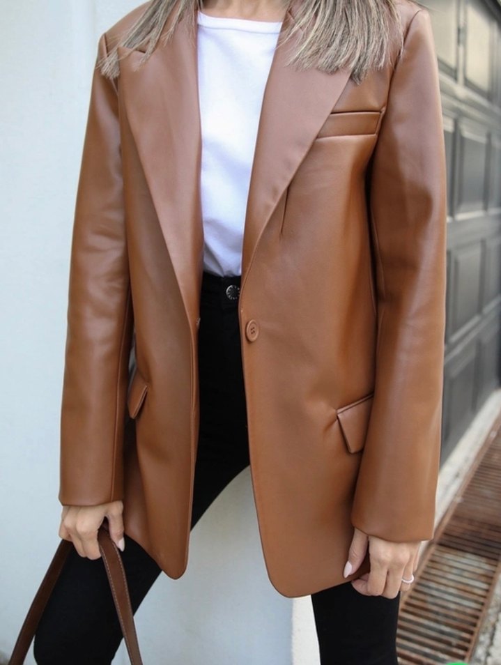 Deri çeket az kuşanılmış durumu çok iyi - Görsel 2