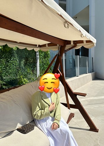 Salaş Kesim Pastel Haki Blazer - Görsel 2