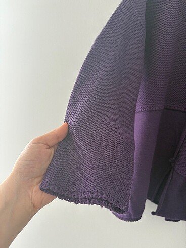 Mango Mürdüm mor kazak üst oversize büyükbeden salaş