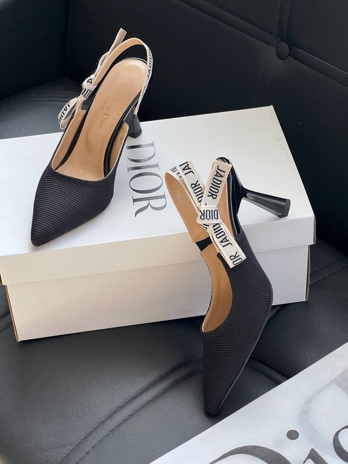 Kadın Siyah Stiletto Topuklu Dior Ayakkabı - Görsel 3