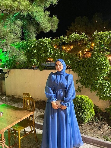 Abiye Açık Mavi Abiye