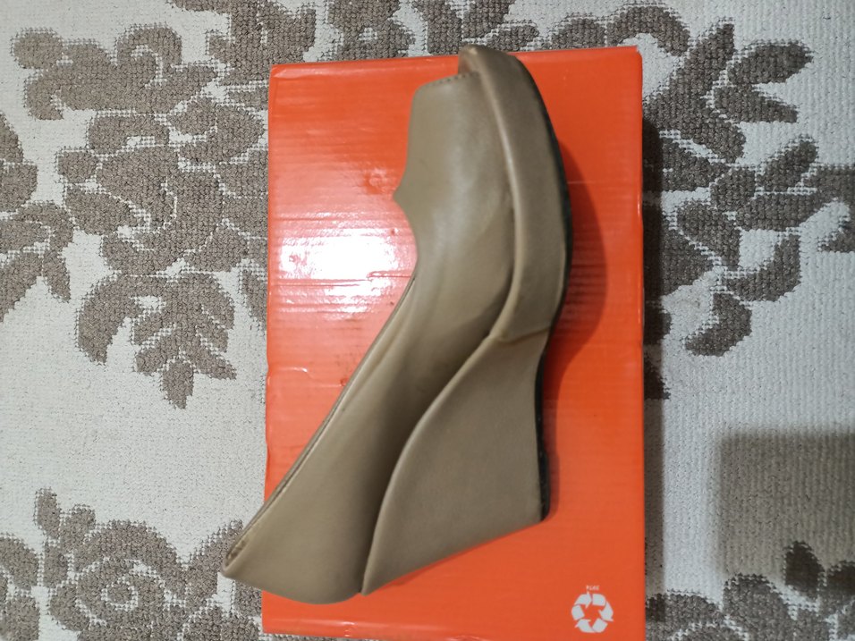 Bej Kadın Dolgu Topuklu Ayakkabı - Görsel 2