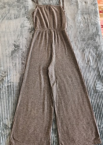 Gri ince askılı yazlık tulum - Görsel 3