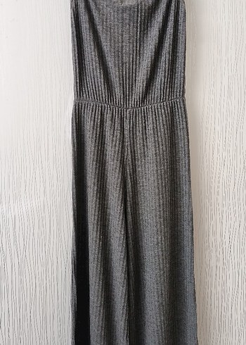 Gri ince askılı yazlık tulum - Görsel 4