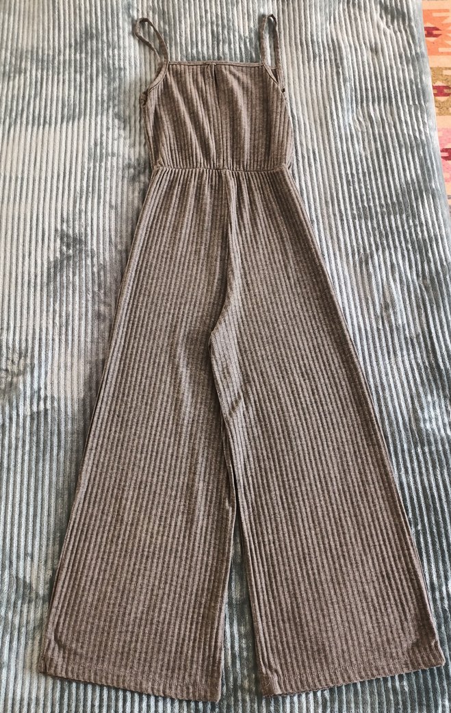 Gri ince askılı yazlık tulum - Görsel 3