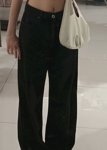 Koton Siyah Wide Leg Pantolon - Görsel 7