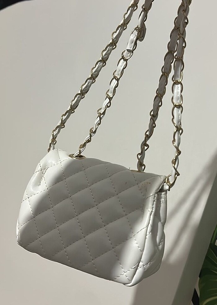 Chanel beyaz mini çanta - Görsel 3