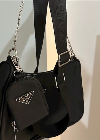 Prada Siyah Deri Kadın Çanta - Görsel 2