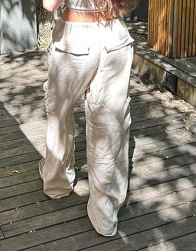 l Beden H&M bej keten pantolon