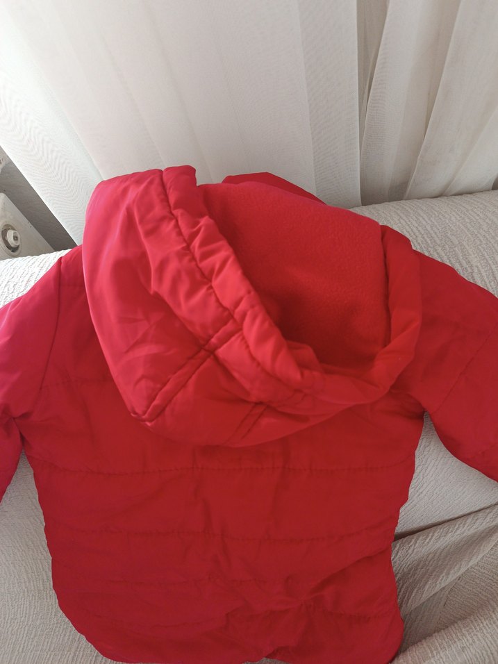 Kırmızı Erkek Çocuk Fermuarlı Mont - Görsel 5