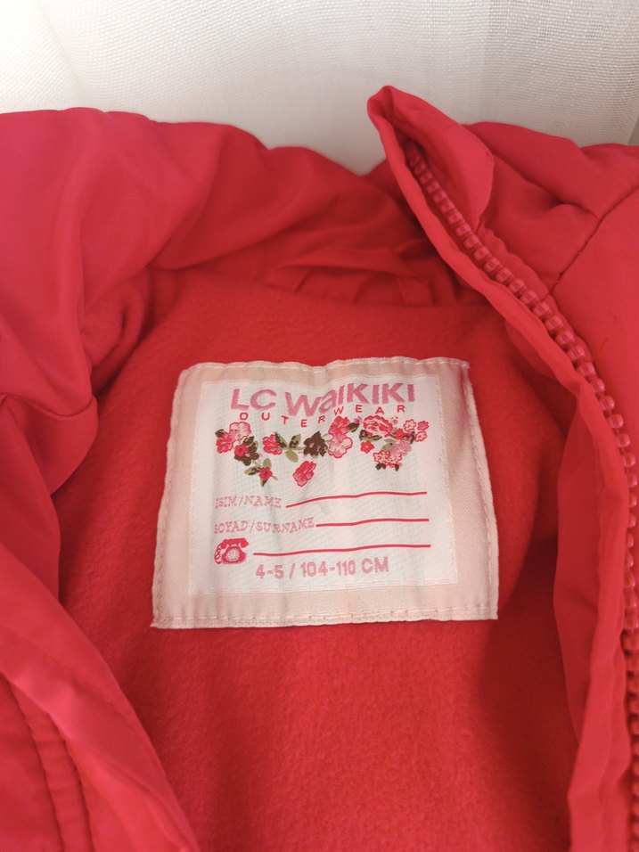 Kırmızı Erkek Çocuk Fermuarlı Mont - Görsel 3