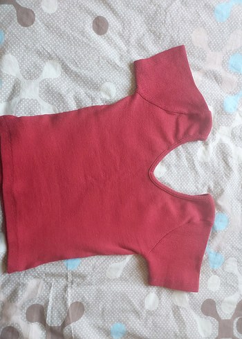 Trendyol & Milla Kırmızı V Yaka Kısa Kollu Crop Top