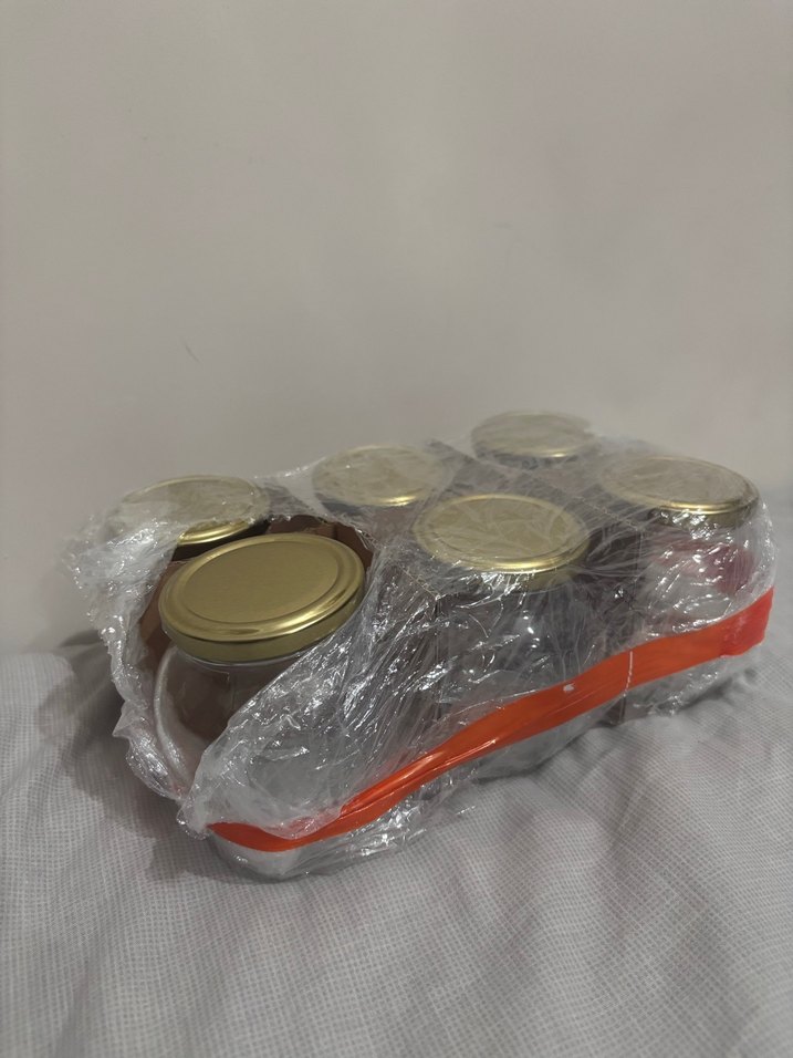 6lı Altın Kapaklı Yumurta  Cam Kavanoz 370cc - Görsel 2