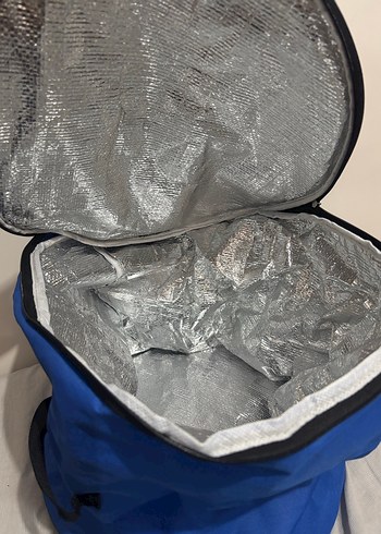 Koyu Mavi Katlanabilir soğutucu çanta - Görsel 2