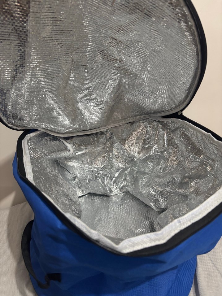 Koyu Mavi Katlanabilir soğutucu çanta - Görsel 2