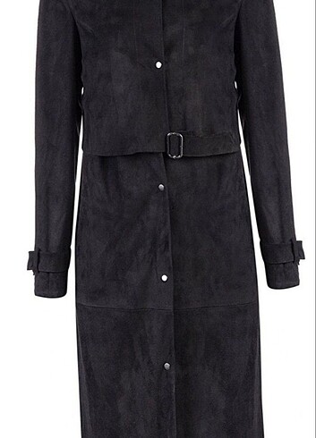 36 Beden siyah Renk Twist Trenchcoat