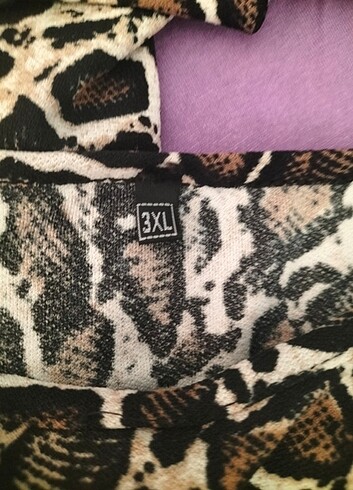 xxl Beden Leopar desenli bluz