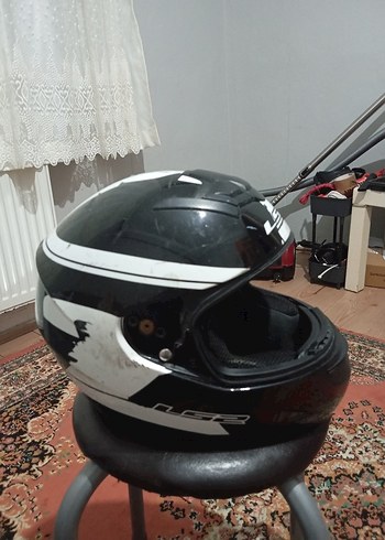 Kilitli Siyah Biker Motosiklet Kaskı ls2 rabit1 xl - Görsel 3