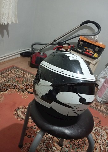 Kilitli Siyah Biker Motosiklet Kaskı ls2 rabit1 xl - Görsel 5