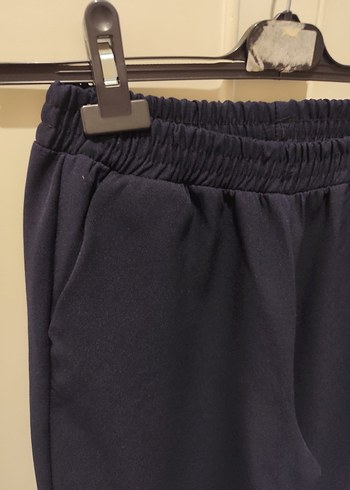 Lacivert Kadın Rahat Kesim Midi  Pantolon - Görsel 2