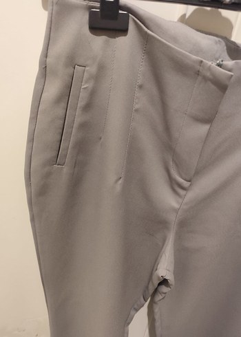 Bel 41 
Basen 53
Boy 92
 gri kadın kumaş pantolon - Görsel 2