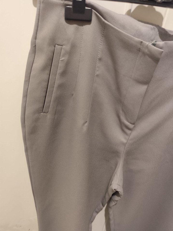 Bel 41 
Basen 53
Boy 92
 gri kadın kumaş pantolon - Görsel 2