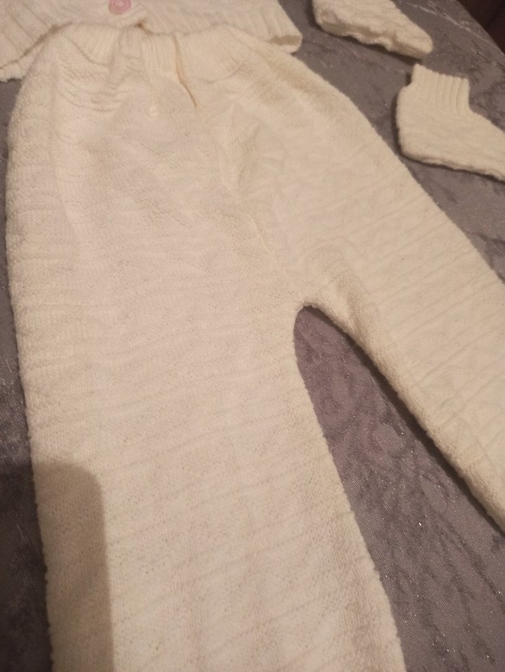 Bebek Kız Triko Beyaz 5'li Takım - Görsel 5